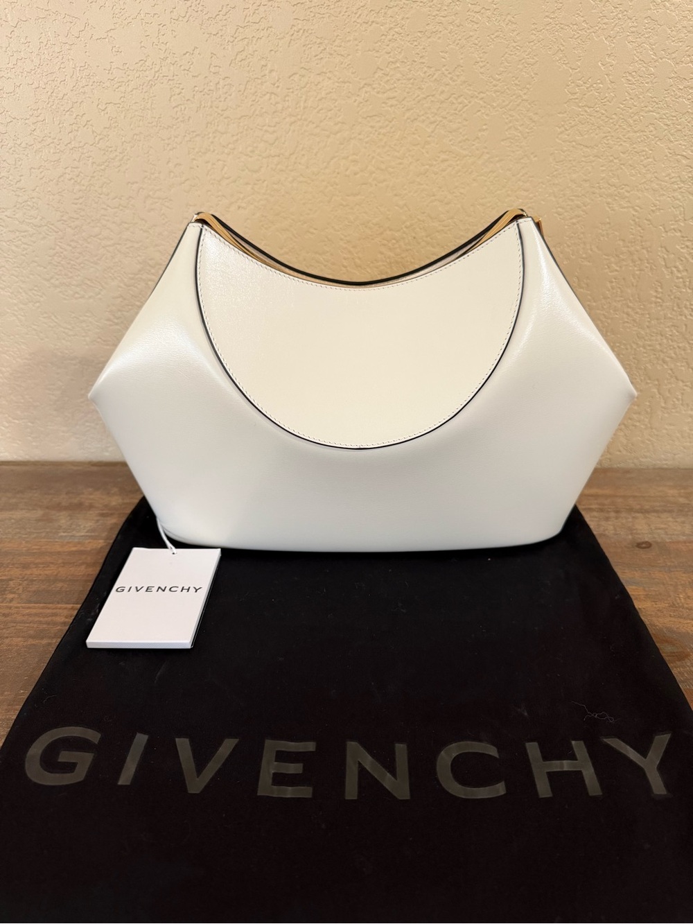 Givenchy Facet Clutch Ivory, NWT